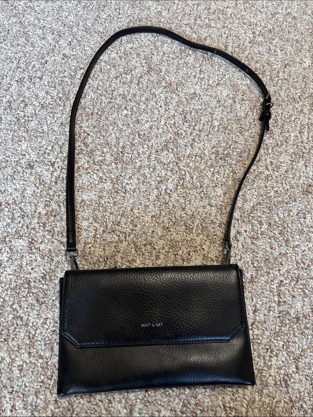 Matt & Nat Black Vegan Leather Crossbody